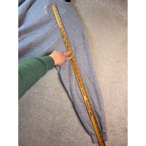 Habitat Wilderness Sweatshirt Mens XL Gray Henley Wolf Moon Embroidered Pullover - Picture 8 of 8